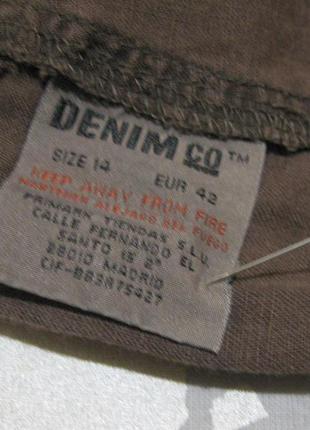Крутые фирменные короткие женские шорты 2 в 1 лен denim co разм 506 фото
