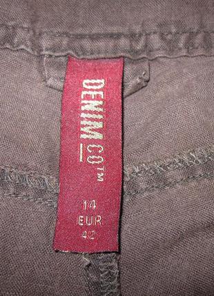 Крутые фирменные короткие женские шорты 2 в 1 лен denim co разм 505 фото