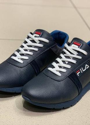 Кожаные кроссовки fila4 фото