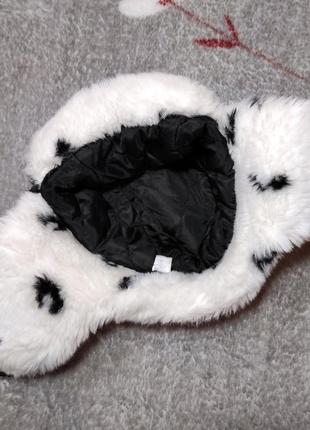 Шапка меховая зимняя детская с ушками р. 62 белая теплая7 фото