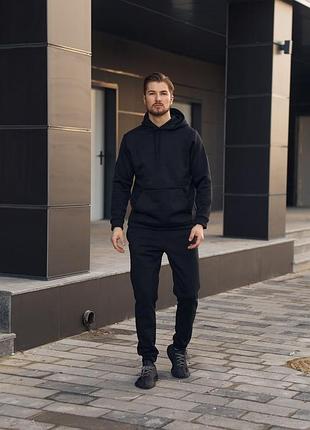 Хіт! флісовий, базовий, зимовий, спортивний костюм чорний | фліс, спортивний костюм чорний