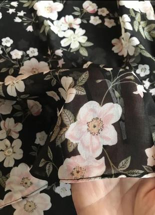 Красива шифонова блуза в квіти2 фото