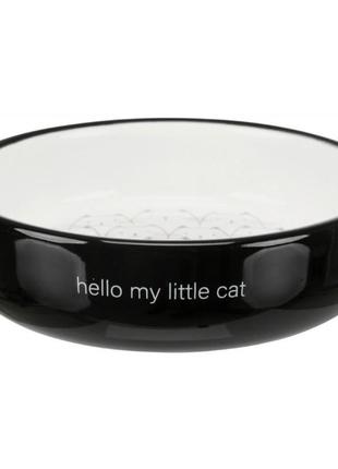 Trixie ceramic bowl миска кораллово-белая для кошек коротконосых пород 0.3л