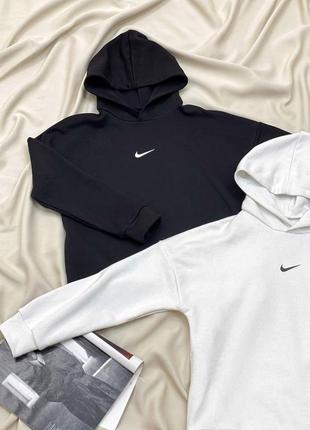 Худи белое женское nike оверсайз, худи женское с капюшоном найк на девушку9 фото