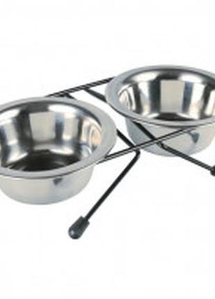 Тгіхіе eat feet on stainless steel bowl set миски сталеві на підставці 0,45 л (24831)