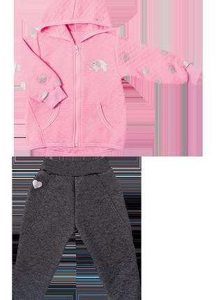Костюм детский (кофточка и брюки) gabbi для девочки ks-19-29 атлетикс персиковый на рост 68 (11446)2 фото