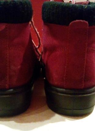 Брендовые осенние весенние ботинки марсала бордо тимберленды3 фото