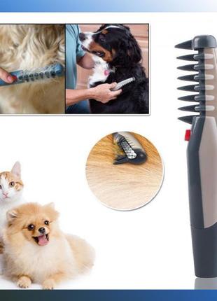 Электрическая расческа - гребень для шерсти и колтунов собак кошек кnot out electric pet grooming comb wn-34