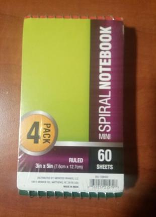 Набір чотири міні блокнот для заміток по 60стр