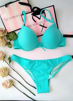 Victoria's secret original s m 36b 80b 75c купальник м'ятний