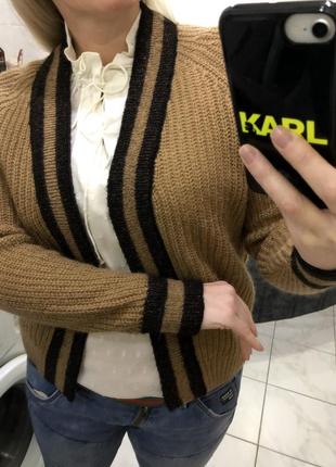 Jbc belgium стильний в'язаний нюдовый кардиган, смужки , люрекс2 фото