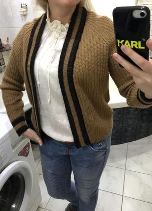 Jbc belgium стильний в'язаний нюдовый кардиган, смужки , люрекс4 фото