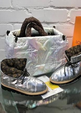 Нереально стильні теплі уггі, чобітки дуті,бренд+ сумка ,3 кольори,залишки.