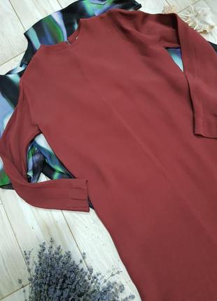 Терракотово-красное прямое платье- туника cos xs-s7 фото