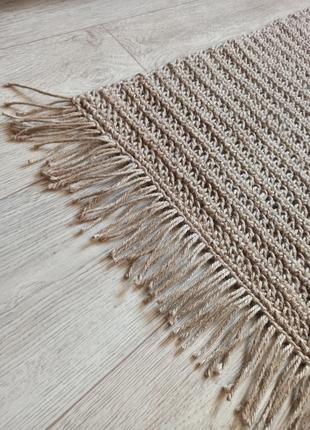 Коврик из джута, интерьерный коврик