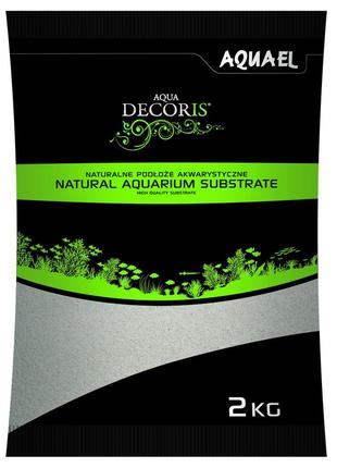 Aquael aqua decoris quartz sand натуральный кварцевый песок 0.1-0.3мм, 2кг