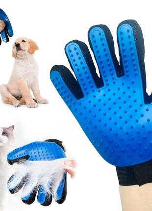 Рукавичка для чищення тварин pet glove cat dog рукавички щітка чесалка котів собак