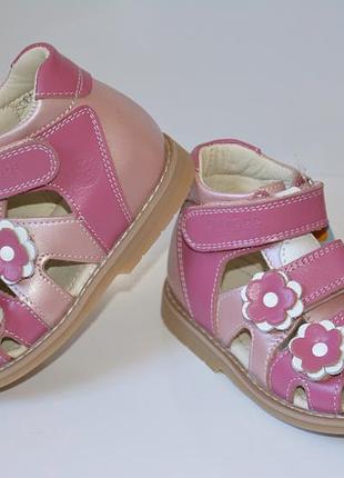 Ортопедические босоножки кожаные orthobe для девочки, 20 (13,2 см), 22 (14 см) произв. украина