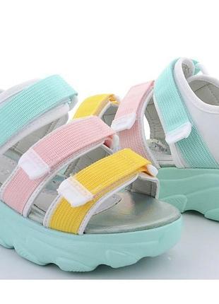 Босоножки на платформе для девочки на липучках, 32, 33, 34, 35 р.