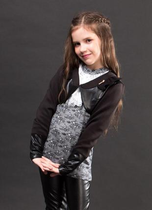 Болеро дитяче для дівчинки чорне мода на зріст 122 (10432)1 фото