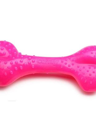 Іграшка-кість м'ятна для собак comfy mint dental bone рожева 8,5 см