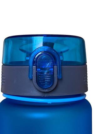 Пляшка для води casno 850 мл kxn-1183 синя + металевий вінчик8 фото