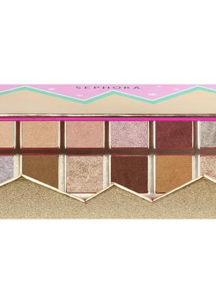 Палетка теней/тени для век sephora collection warm wishes eyeshadow palette2 фото