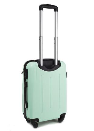 Дорожный пластиковый чемодан на колесах wings 147  мятный размер s (ручная кладь)2 фото