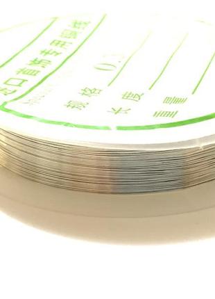 Дріт, 0.3 мм, 12 м, колір: срібло, метал2 фото