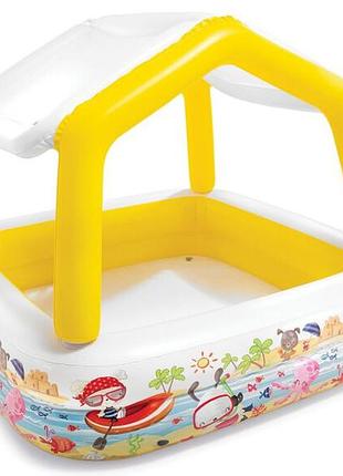 Дитячий надувний басейн басейн зі знімним дахом, 57470, 157-122 см