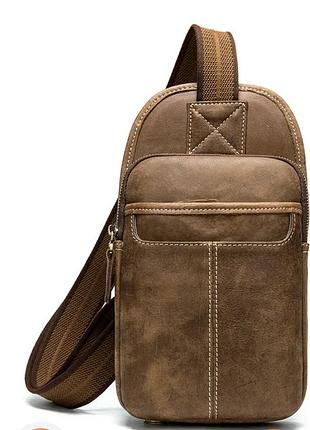 Сумка мужская кожаная коричневая