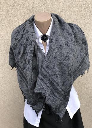 Большой платок,шерсть шелк,косынка,шаль,шарф,люкс бренд,mala alisha.2 фото