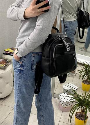 Рюкзак-сумка chester в чёрном цвете6 фото