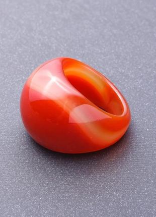 Кольцо перстень из натурального камня сердолик р-р 20мм1 фото