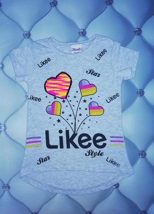 Футболка девочке лайк, р. 2-3 лет