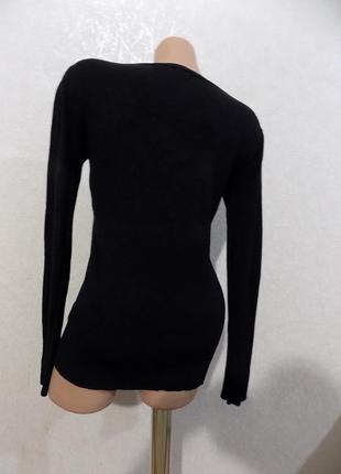 Кофта свитерок черный с гипюром на груди фирменный monnari размер 46-483 фото