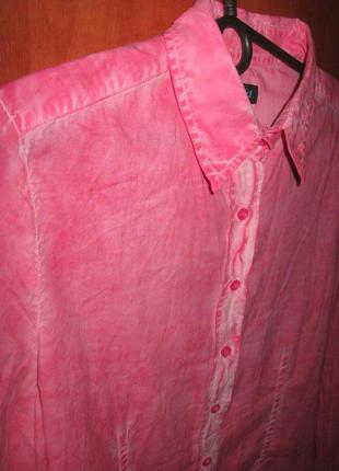 Блуза варёнка батист ярко-розовая2 фото