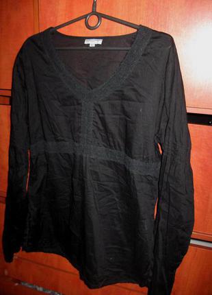 Блуза батист черная1 фото