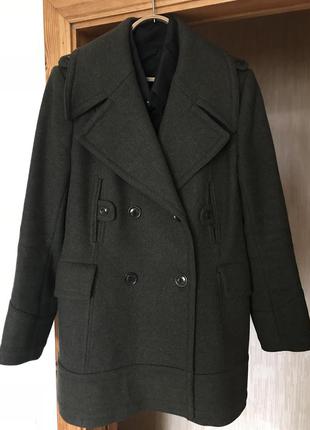 Шерстяное пальто zara woman5 фото