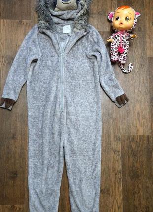 Теплая плюшевая пижама комбинезон ромпер кигуруми1 фото