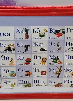 Германія. кайт.дошка для малювання а5 магнітна, сухого стирання з алфавітом,двостороння.2 фото