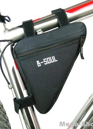 Сумка треугольная для велосипеда bag triangular er45 велосумка велобардачок под раму на велосипед черная