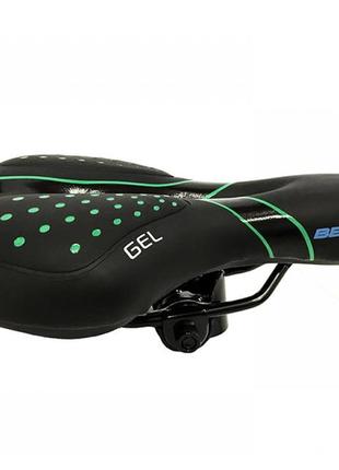 Сідло для велосипеда спортивне з прорізом із гелевим наповнювачем benotto для велосипеда чорно