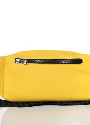 Кайфовая бананка-сумка на пояс желтого цвета для стильных и активных девушек4 фото