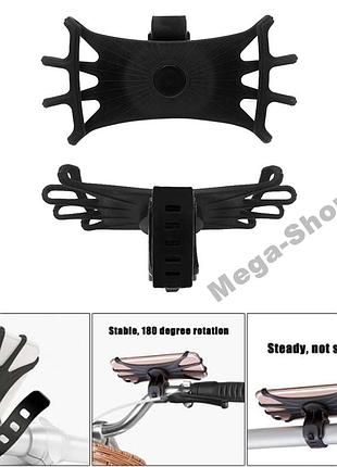 Тримач велокріплення на кермо для телефону смартфона велосипедний 360° на велосипед, самокат чорний