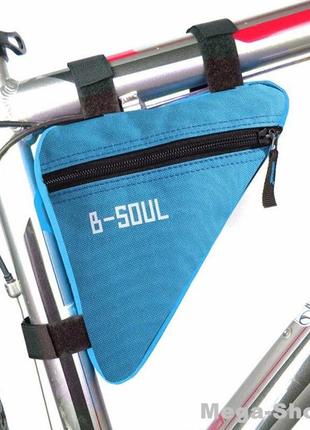 Сумка трикутна для велосипеда bag triangular er45 велосумка велобардачок під раму на велосипед синя1 фото