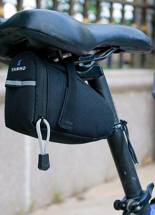 Сумка для велосипеда yanho dw2 велосумка велобардачок велобагажник под седло на велосипед черная