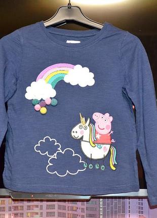 Реглан синий пеппа 4/5 лет