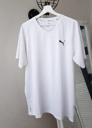 Белая мужская футболка с перфорацией puma оригинал