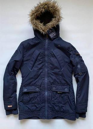 Женская зимняя куртка парка superdry womens patrol jacket deep navy